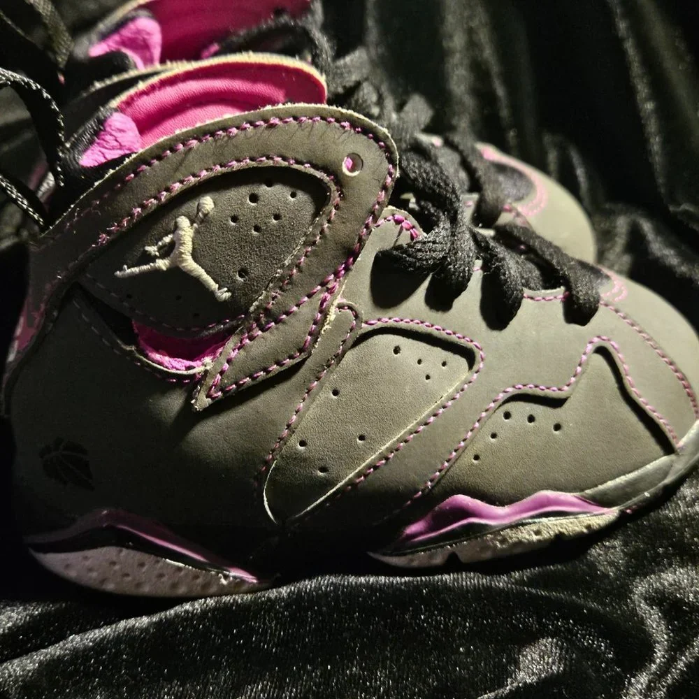 Baby Air Jordan 7 Retro Grey/Purple Size 7C